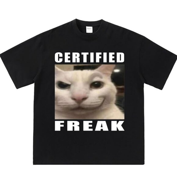Certified Freak Cat meme shirt, match my freak, meme shirt, funny cat meme tee - Picture 1 of 4